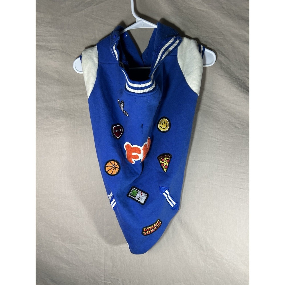 FuzzYard Treats Dog Hoodie Sweater Blue Size 7 Patch Large Pet Apparel‎